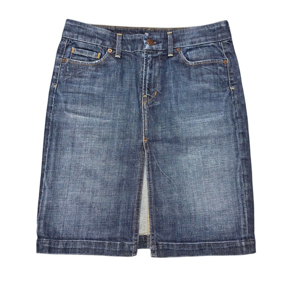 Citizens of Humanity Sophia #300 Blue Denim Jean Knee Length Skirt - Size 27 - Picture 1 of 10